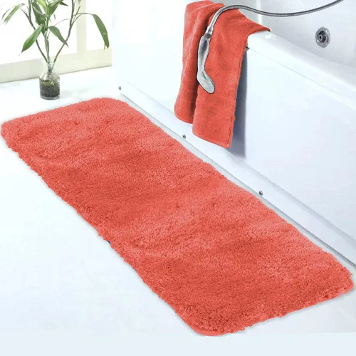 Miniatura 43 de Walensee Alfombra de baño antideslizante (16 x 24 pulgadas, color rubor) absorbente de agua, microfibra suave, lavable a máquina, alfombra de baño