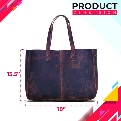 Miniatura 5 de KomalC Bolso de mano de cuero para mujer, bolso de viaje, bolso de compras, bolso de mensajero multiusos