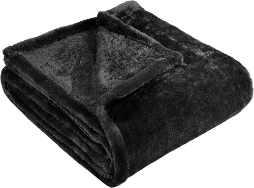 Miniatura 2 de Superior Manta Clásica de Forro Polar Sólido, Gruesa, Acogedora, Mantas Cálidas, Ropa de Cama y Manta de Sofá de Felpa Suave Aterciopelada, Linda