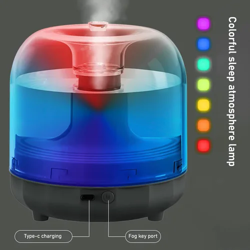 Miniatura 3 de Mini humidificadores portátiles, 2024 nuevos humidificadores pequeños de niebla fría de 16.9 fl oz para dormitorio, humidificador de escritorio USB
