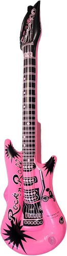 Miniatura 8 de Mini guitarras inflables de roca (23 pulgadas). Vinilo perfecto para fiesta, DJ Dance 80s Rocker (12)