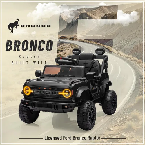 Miniatura 2 de YOFE Juguete de batería de 12V para niños, Ford Bronco Raptor Coche eléctrico para niños con control remoto para padres, camioneta con batería