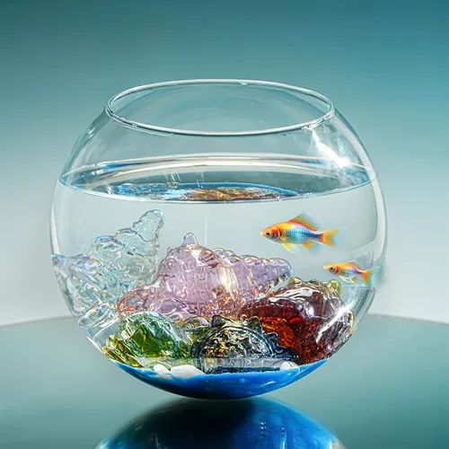 Miniatura 6 de H&D HYALINE & DORA Juego de 6 figuras de caracolas de cristal soplado, figuras coleccionables de animales marinos en miniatura, pequeñas estatuas