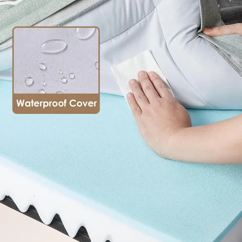 Miniatura 26 de EHEYCIGA – Cama ortopédica impermeable para perros pequeños, de espuma viscoelástica tipo caja de huevos, con bordes elevados y base antideslizante
