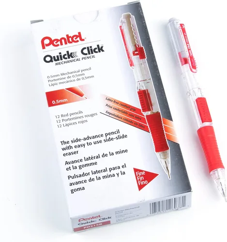 Miniatura 18 de Lápiz mecánico Pentel QUICK CLICK (0.7mm), cañón rosa, caja de 12 lápices (PD217P)