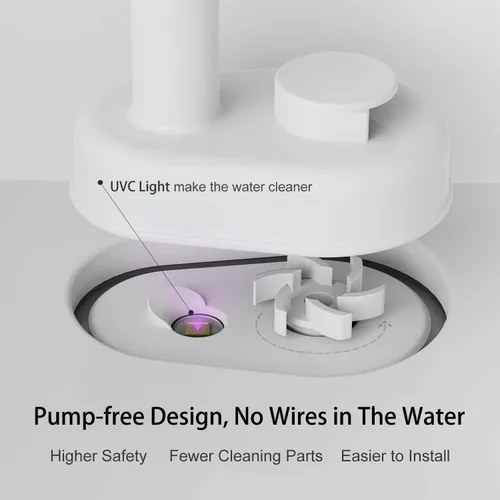 Miniatura 3 de Fuente de agua para gatos, fuente inalámbrica para gatos de 122 oz/3.6 L, fuente de agua inalámbrica para gatos en interiores, fuente de agua