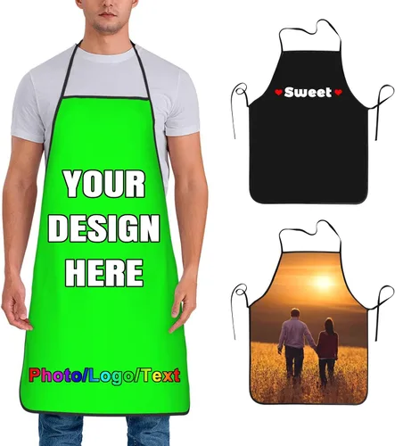 Miniatura 21 de Delantal de chef personalizado para hombres y mujeres, para cocinar, con nombre, logotipo, foto, regalos de cocina para familiares y amigos
