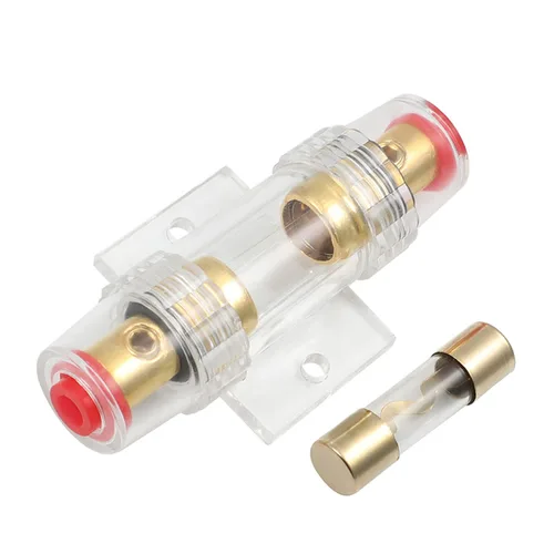 Fielect Portafusibles AGU en línea con fusible de 80 amperios para audio de coche, amplificador de alarma, audio de camión, compresores 80A 1 pieza