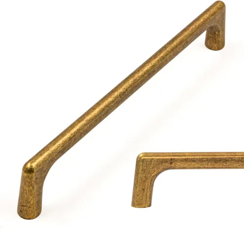 Miniatura 11 de Amerdeco ZH0053 - Paquete de 10 pomos de latón antiguo para gabinetes de un solo agujero, pomos redondos de 1 pulgada de diámetro, pomos y tiradores