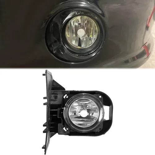 Miniatura 10 de ECOTRIC Luz antiniebla izquierda con bisel compatible con Ford F150 Harley Davidson Edition 2000-2004 Faro antiniebla frontal (lado del conductor)