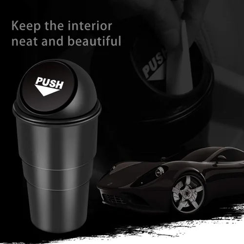 Miniatura 7 de Bote de basura para automóvil con tapa, a prueba de fugas, contenedor de basura pequeño para automóvil, oficina, hogar, cocina, dormitorio, juego