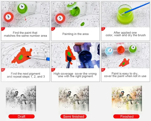 Miniatura 6 de TUMOVO Kits de pintura por números para adultos, diseño de acuarela, para niños, kits de pintura por números, kits de pintura por números, pintura