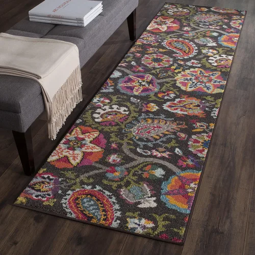 Miniatura 10 de SAFAVIEH Colección Monaco - Alfombra para pasillo, 2.2 x 6 pies, color marfil y multicolor, diseño floral bohemio, no desprende pelusa y de fácil