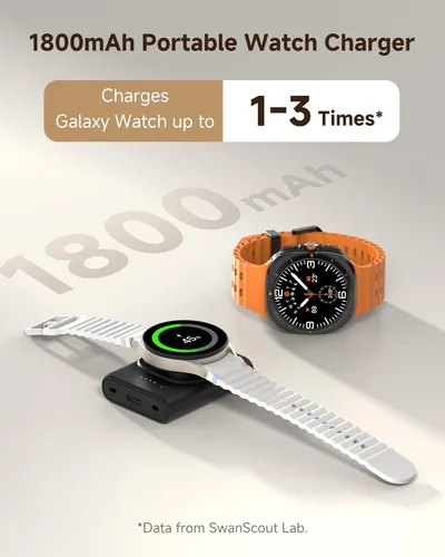 Miniatura 3 de Cargador portátil para Samsung Galaxy Watch 8/8 Classic/Ultra/7, cargador de 1800mAh para Samsung Watch FE/6/6 Classic/5/5 Pro/4/4 Classic/3/Active