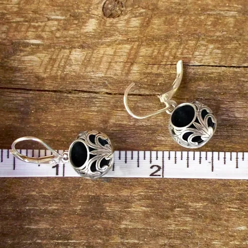 Miniatura 33 de Bottled Up Designs Aretes de encaje vintage hechos a mano, plata esterlina, ecológicos, fabricados en Estados Unidos, regalos de cumpleaños, día