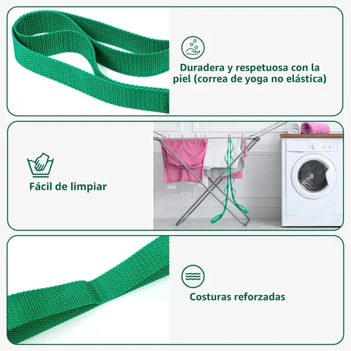 Miniatura 2 de Abiarst - Correa elástica para yoga para terapia física, banda elástica de 10 bucles no elástica para pilates, flexibilidad, ejercicio y gimnasia