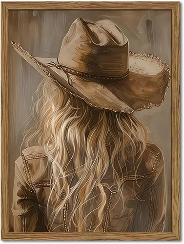 Miniatura 13 de Arte de pared de vaquero occidental, pintura vintage del suroeste de pared, impresiones en lienzo de cartas de juego occidentales, ilustraciones