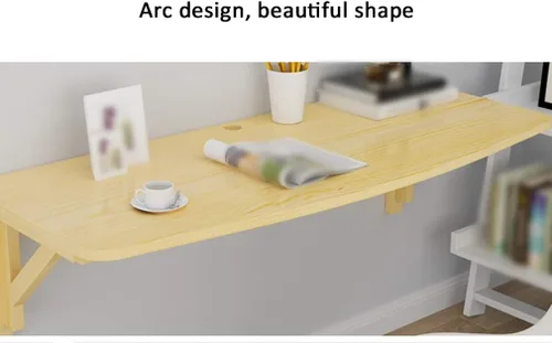 Miniatura 5 de Mesa plegable de madera de pino maciza para niños, multifunción, mesa flotante para comedor, banco de trabajo, diseño de arco, con accesorios