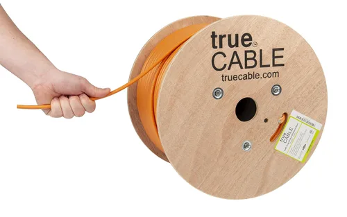 Miniatura 10 de TRUE CABLE Cable Ethernet a granel de elevación blindada Cat6A, 1000 pies, azul, cobre sólido desnudo 23 AWG, 750 MHz, F/UTP, PoE++ 100 W