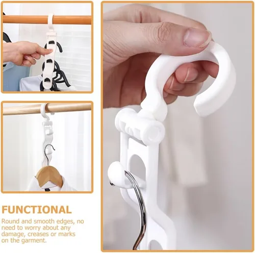 Miniatura 8 de 2 perchas para ropa, organizadores y almacenamiento para dormitorio, colgador de interior, ahorros de espacio, perchas para guardarropa, perchas