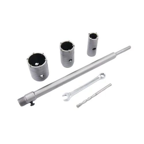 Miniatura 10 de Kit de taladro para hormigón, 11 piezas, cortador de agujeros LAIWEI de 1.181 in, 1.575 in, 2.677 in, 3.150 in, 3.937 in. con 3 brocas SDS y 2