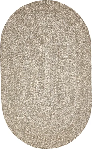 Miniatura 52 de BNM - Alfombra ovalada bohemia para interiores y exteriores con patrón trenzado sólido, perfecta para patio trasero, patio, oficina, sala de estar