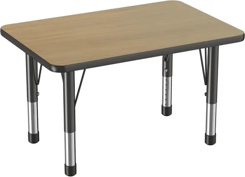 Miniatura 83 de FDP - Mesa rectangular para actividades escolares y aulas (24 x 36 pulgadas), patas gruesas para niños pequeños, altura ajustable de 15 a 24