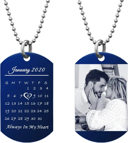 Miniatura 14 de Collar con Foto Personalizada Collar de Foto Personalizada para Hombres Mujeres Novio Aniversario Día de San Valentín Navidad Regalo para Esposo