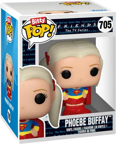 Miniatura 9 de Funko Bitty POP! Friends - Phoebe, paquete de 4 y una figura sorpresa mini misteriosa - 0.9 Pulgadas (2.2 Cm) coleccionable - Incluye estante