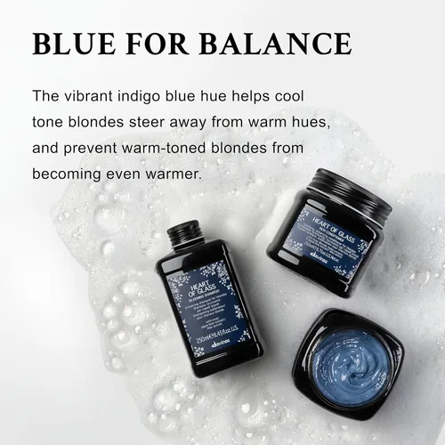 Miniatura 6 de Davines Heart of Glass Silkening Shampoo, Enhancing Blue Shampoo for Blonde & Silver Hair - Gentle Cleanser with Jagua Blue Extract Balances Tones