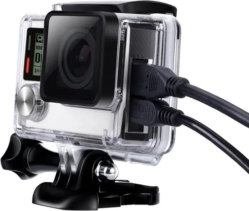 Miniatura 2 de Suptig Funda protectora de carga con alambre conectable, esqueleto protector lateral abierto compatible con cámara GoPro Hero 4 Hero 3, 3+.