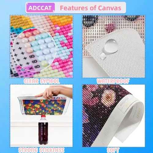 Miniatura 4 de Diamond Art Kits for Adults, 5D DIY Fantasy Flower Diamond Painting Kits, Cross Stitch Diamond Painting for Beginners, Diamond Painting Accessories