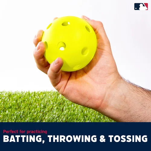 Miniatura 4 de Franklin Sports - Pelotas de plástico – MLB – Incluye 6 bolas para práctica de bateo o juego de béisbol en el patio trasero, pelotas de repuesto