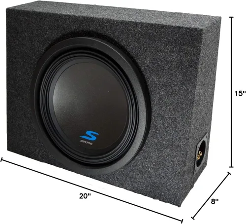 Miniatura 8 de American Sound Connection Alpine Bundle Compatible con Vehículos Universales S-W12D4 Caja de Subwoofer Cargada Individual de 12" Sin amplificador
