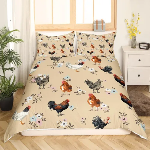 Miniatura 15 de Erosebridal Funda de edredón para niños y niñas, diseño de pato amarillo, diseño de patos de dibujos animados, juego de ropa de cama de animales