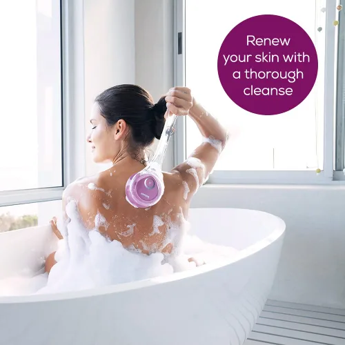 Miniatura 2 de Beurer FC55 - Limpiador corporal eléctrico para exfoliación y masaje, resistente al agua para ducharse, inalámbrico y recargable, cepillo giratorio
