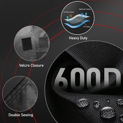 Miniatura 4 de Zettum Funda para jaula de pájaros, 600D, para la noche, resistente e impermeable, resistente a la decoloración, accesorio para jaula de pájaros