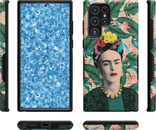 Miniatura 5 de Casely Funda para Galaxy S22 Ultra Encuentra tu musa Retrato de Frida Kahlo Diseño protector audaz