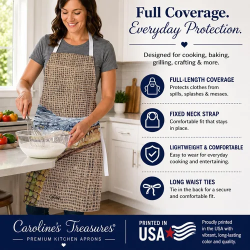 Miniatura 3 de Caroline's Treasures 8733APRON - Delantal de cocodrilo para cocinar, hornear, manualidades, jardinería para adultos, mujeres y hombres, unisex