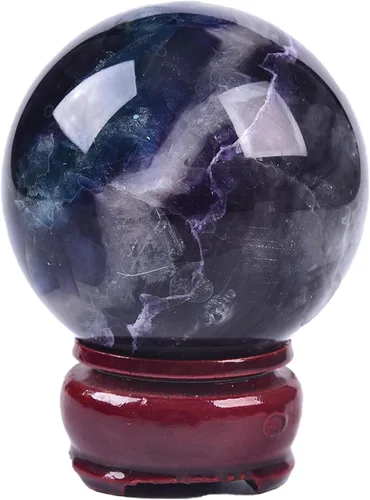 Miniatura 101 de JIC Gem Esfera de cristal de cuarzo Pietersite, bola de cristal decorativa azules y marrones dorados para meditación, decoraciones de mesa