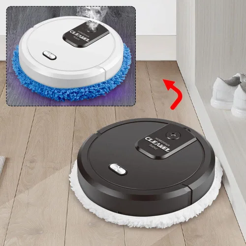 Miniatura 2 de PanDair - Robot aspirador inteligente, robot de barrido inteligente, recargable por USB, máquina trapeadora en seco y húmedo, completamente Blanco