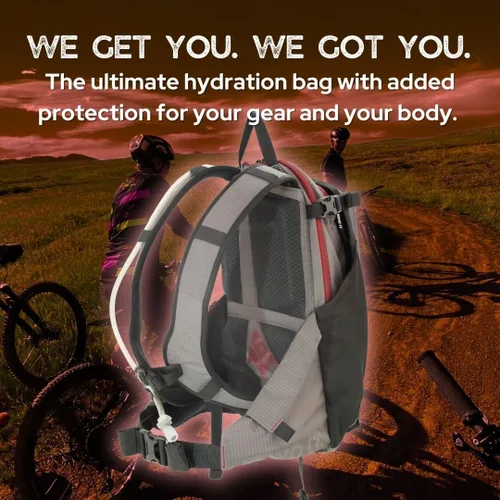 Miniatura 2 de Send It Defender - Bolsa de 15 L, MTB, mochila de moto con protector de columna vertebral para hombres y mujeres. Mochila de hidratación