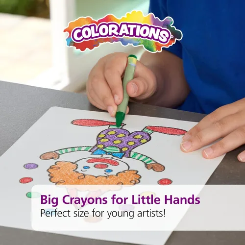 Miniatura 5 de Colorations Paquete de crayones grandes para el aula, 400 unidades, 16 colores, no tóxicos, suministros escolares para niños, crayones jumbo a