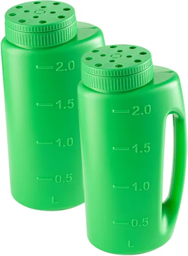 Superio Esparcidor de semillas para césped, agitador manual de 2L, dispensador para semillas, derretimiento de nieve y hielo, sal, repelentes de