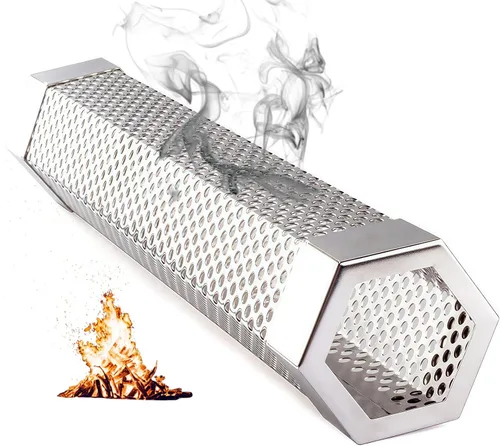 Tubo de humo para ahumador de pellets de 12 pulgadas, tubo de ahumador de 5 horas de humo en caliente/frío, tubo de fumar, para añadir sabor ahumado