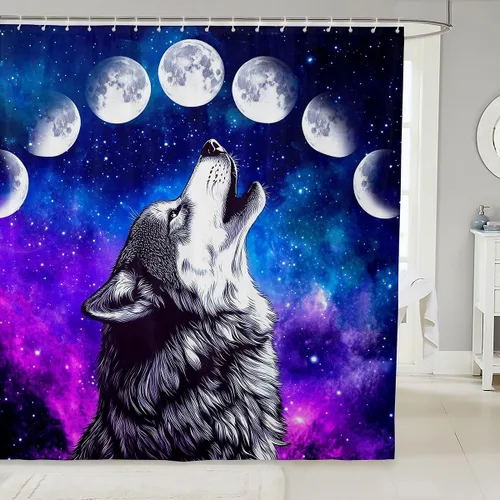 Miniatura 40 de Erosebridal Cortina de ducha de guitarra eléctrica 3D de 72 pulgadas de ancho x 78 pulgadas de largo, cortina de baño con llama, cortina de baño
