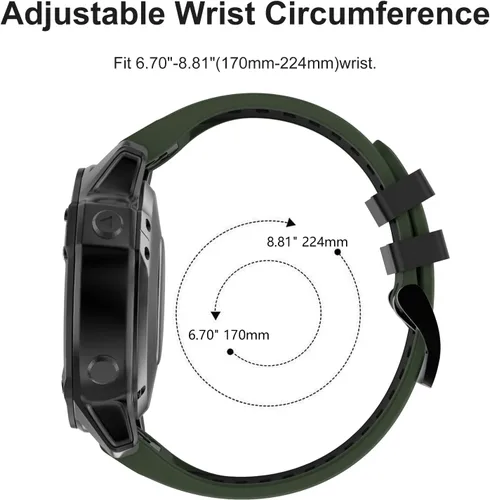 Miniatura 4 de OVERSTEP Correa de reloj compatible con Garmin Fenix 6, correa de repuesto de ajuste rápido de 0.866 pulgadas para reloj inteligente Fenix 6