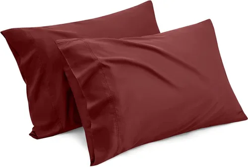Miniatura 12 de Luxury Hotel Collection - Juego de 2 fundas de almohada tamaño King, color beige liso, microfibra cepillada suave, resistente a las arrugas