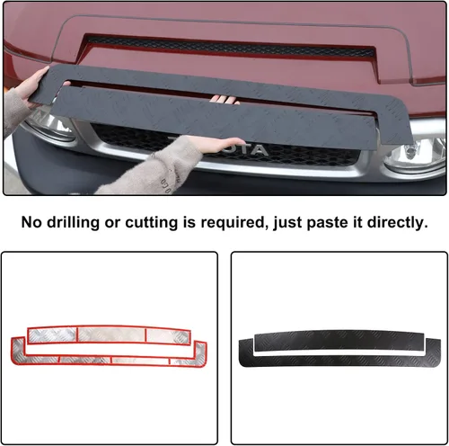 Miniatura 2 de Moldura de ventilación para el capó del automóvil, compatible con Toyot@ FJ Cruiser 2007-2021, cubierta de rejilla de entrada de aire, moldura