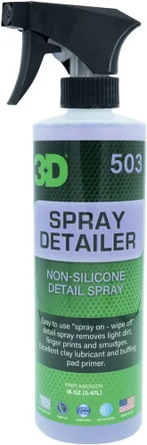 3D Spray Detailer - Spray Detallador de Carrocería Body Shop Sin Silicona para Vehículos Recién Pintados 16oz